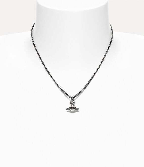 Vivienne Westwood New Petite Orb Pendant in RHUTHENIUM